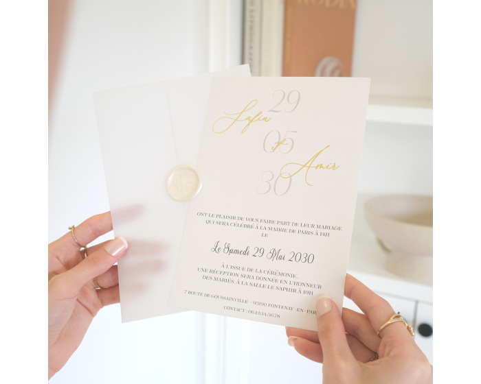 Carte d'invitation transparente