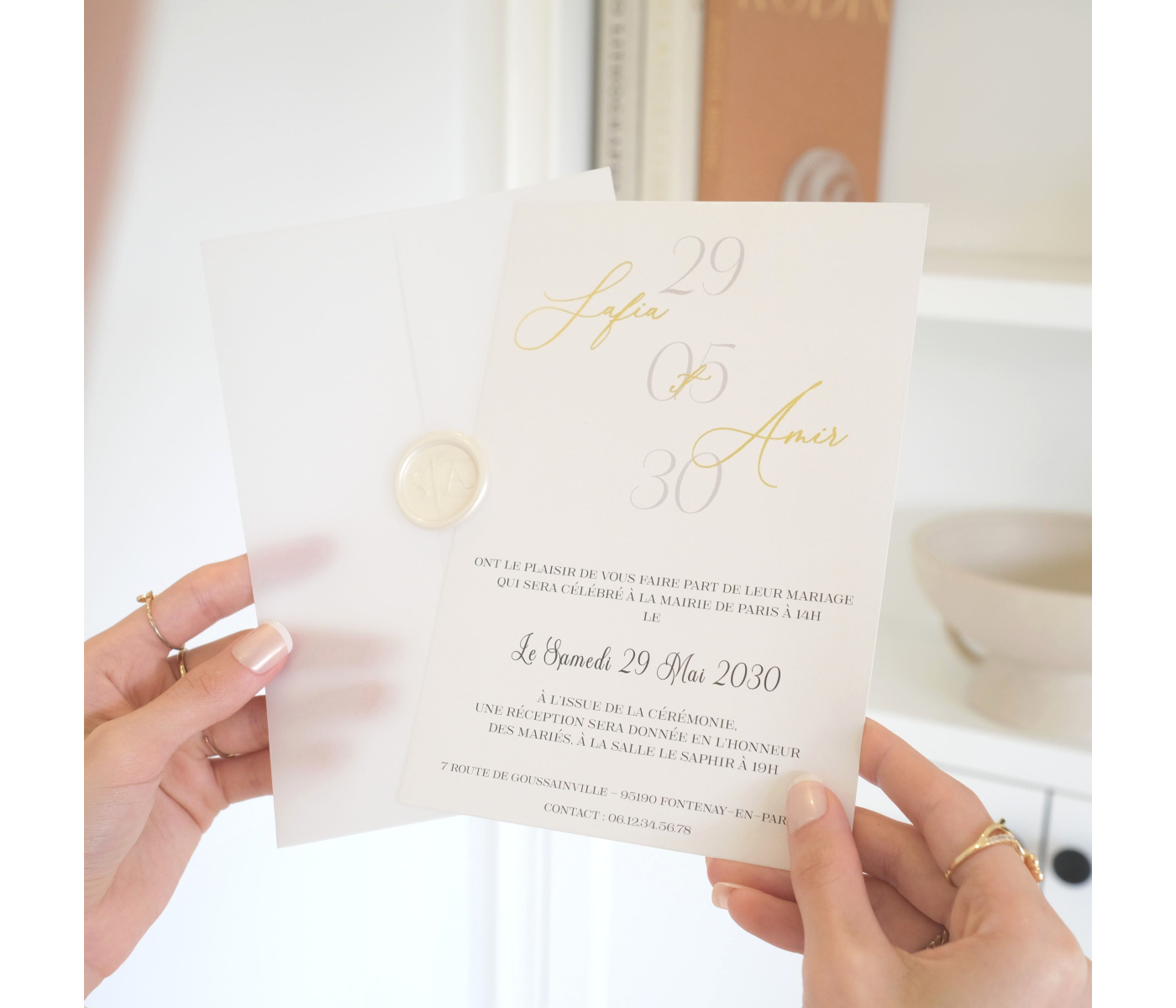 Carte d'invitation transparente