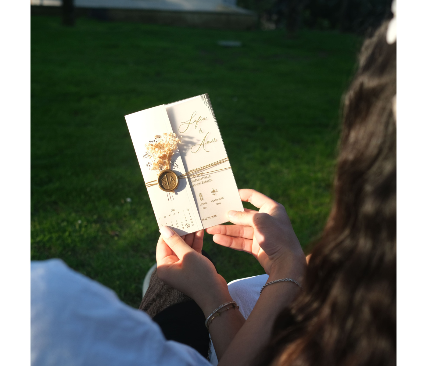 Faire part mariage avec sceau de cire