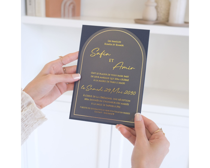 Faire part mariage bleu