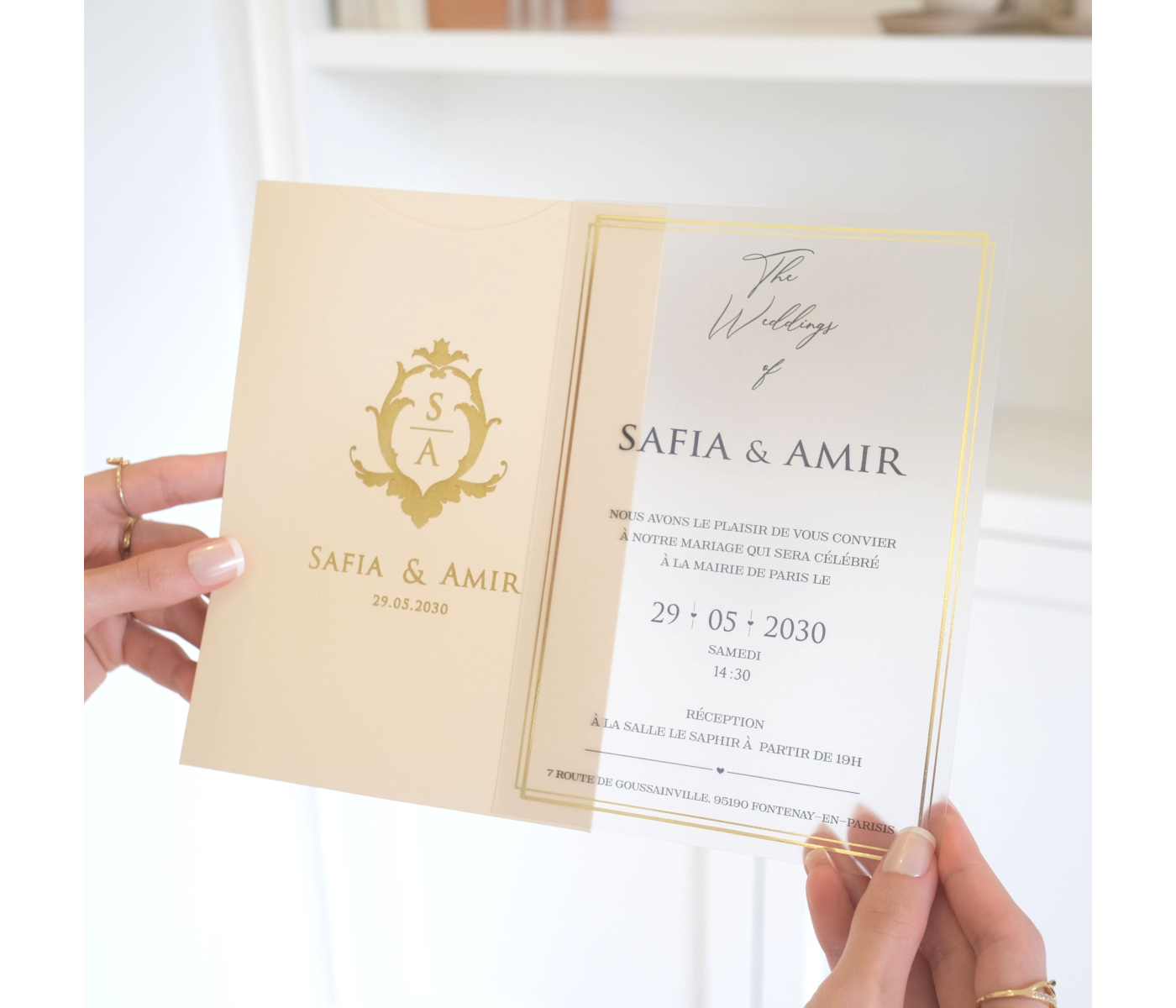 Carte d'invitation plexi Carte d'invitation plexi