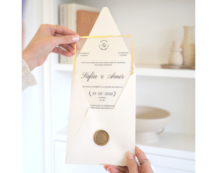 Carte invitation plexiglas