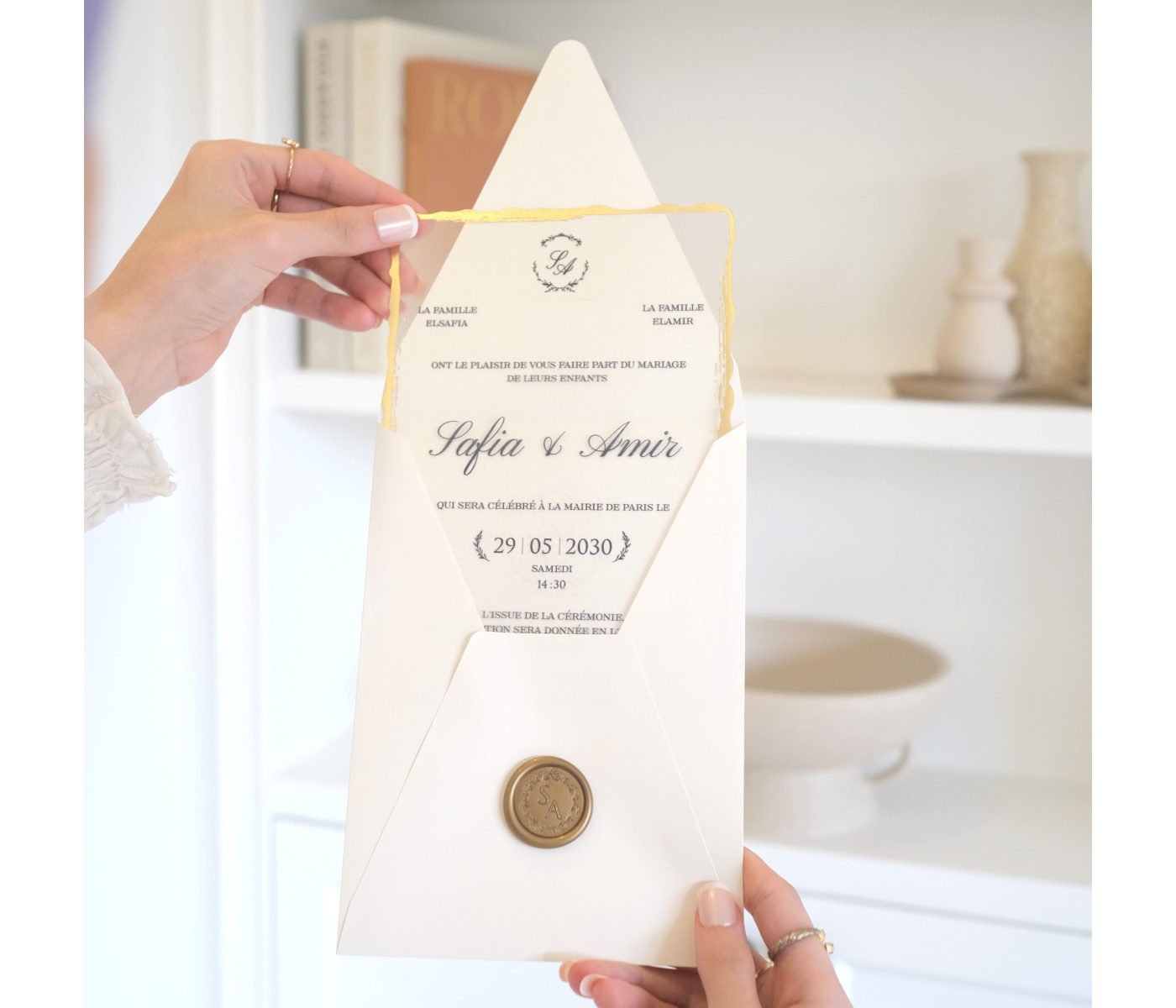 Carte invitation plexiglas