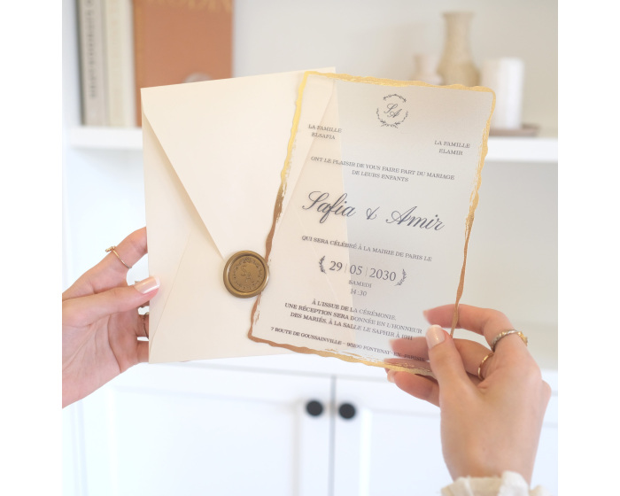 Carte d'invitation de mariage