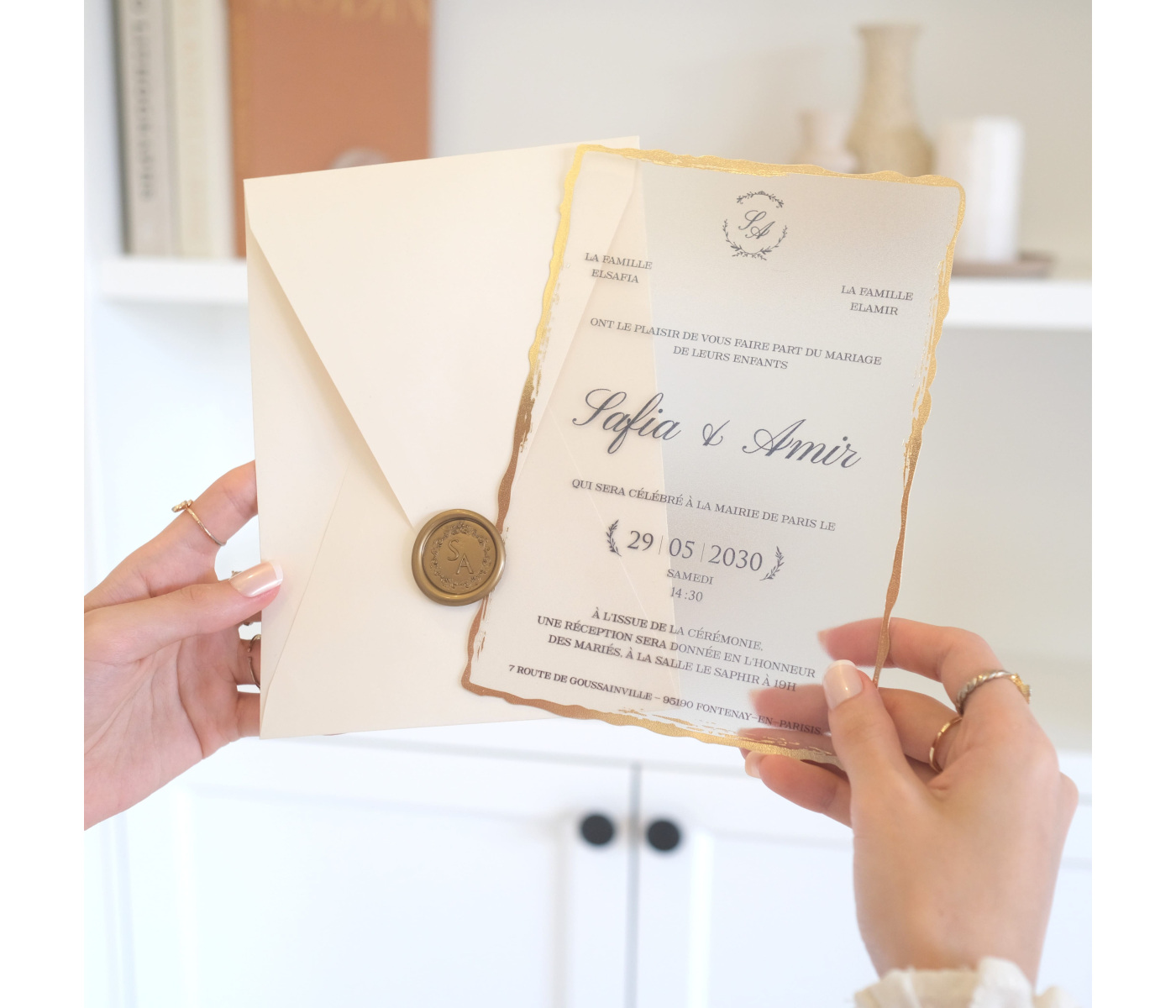 Carte d'invitation de mariage