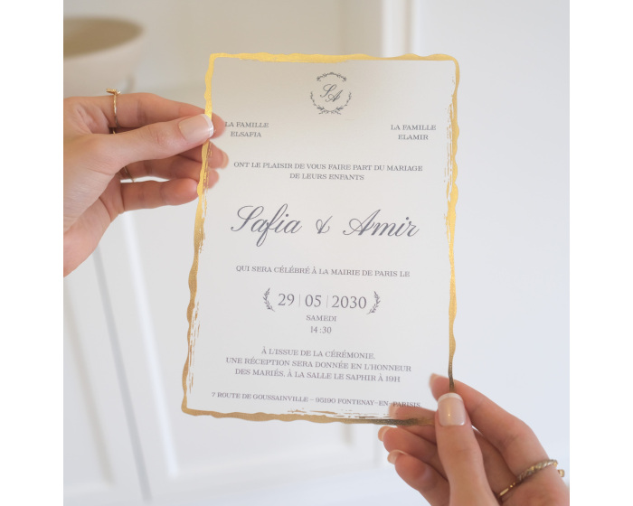 Carte plexiglas invitation