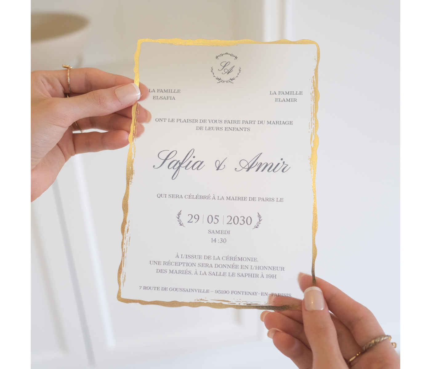 Carte plexiglas invitation
