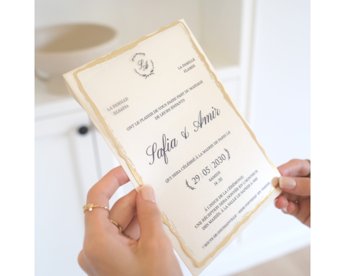 Invitation plexiglas mariage