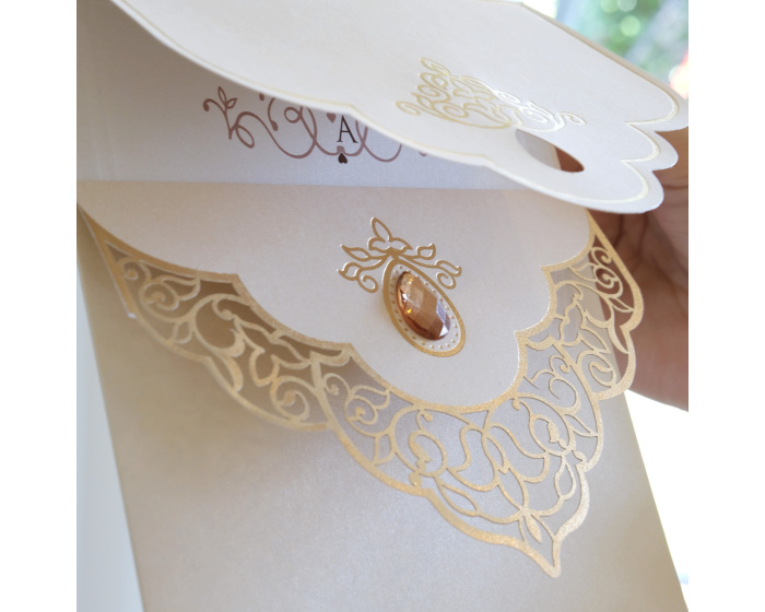 Faire part mariage avec perle