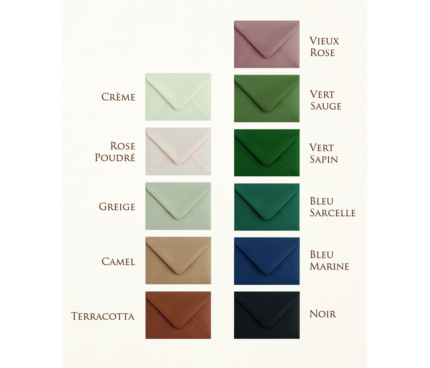 Couleur enveloppe