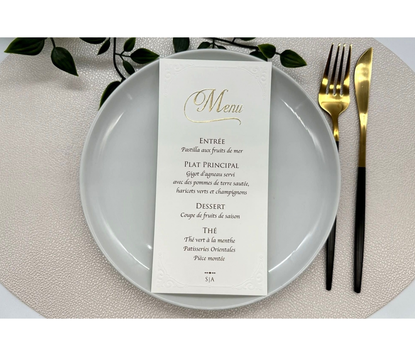 Menu Champêtre Doré 1 Menu Champêtre Doré 1