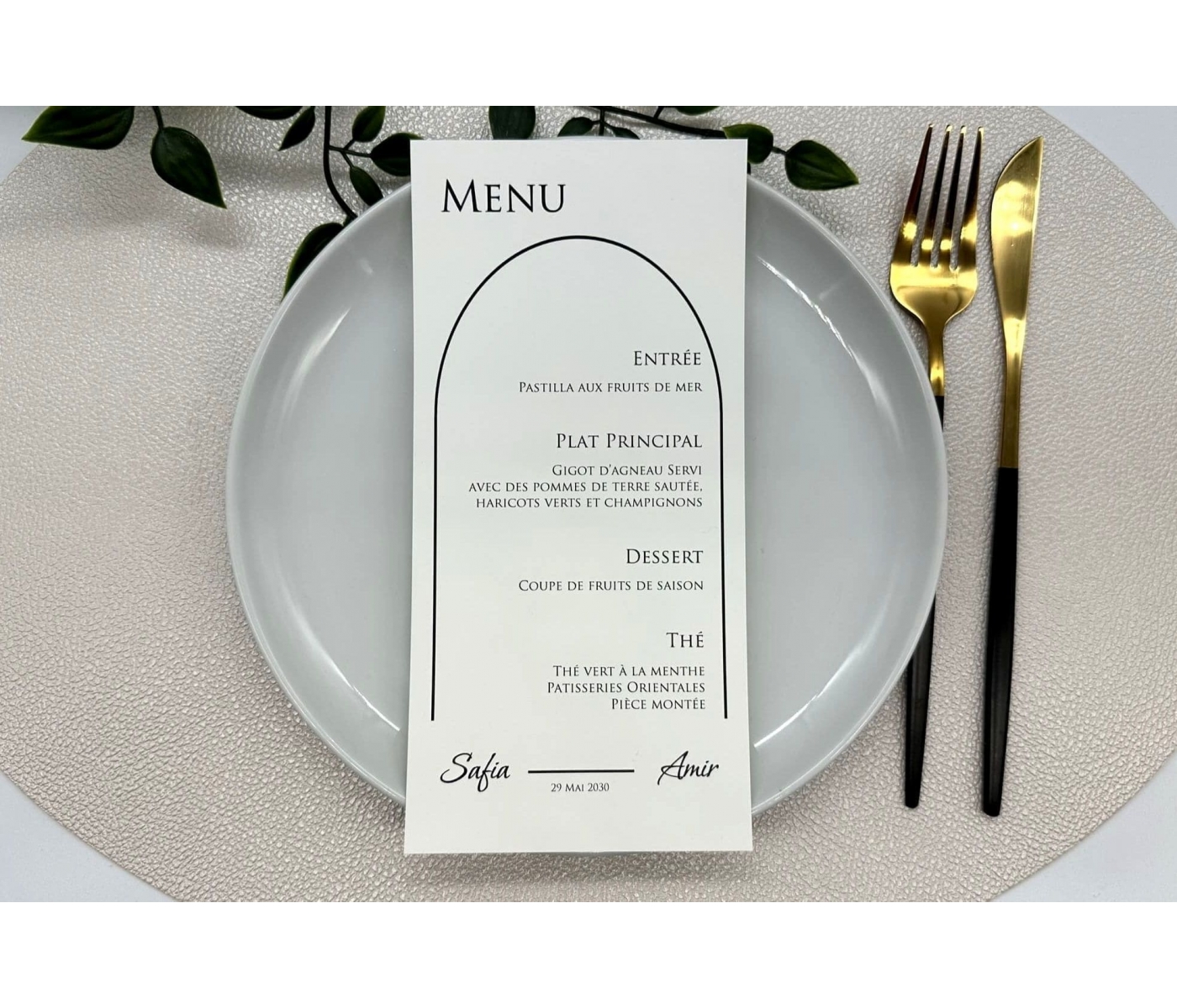 Menu Élégance Porte 1 Menu Élégance Porte 1