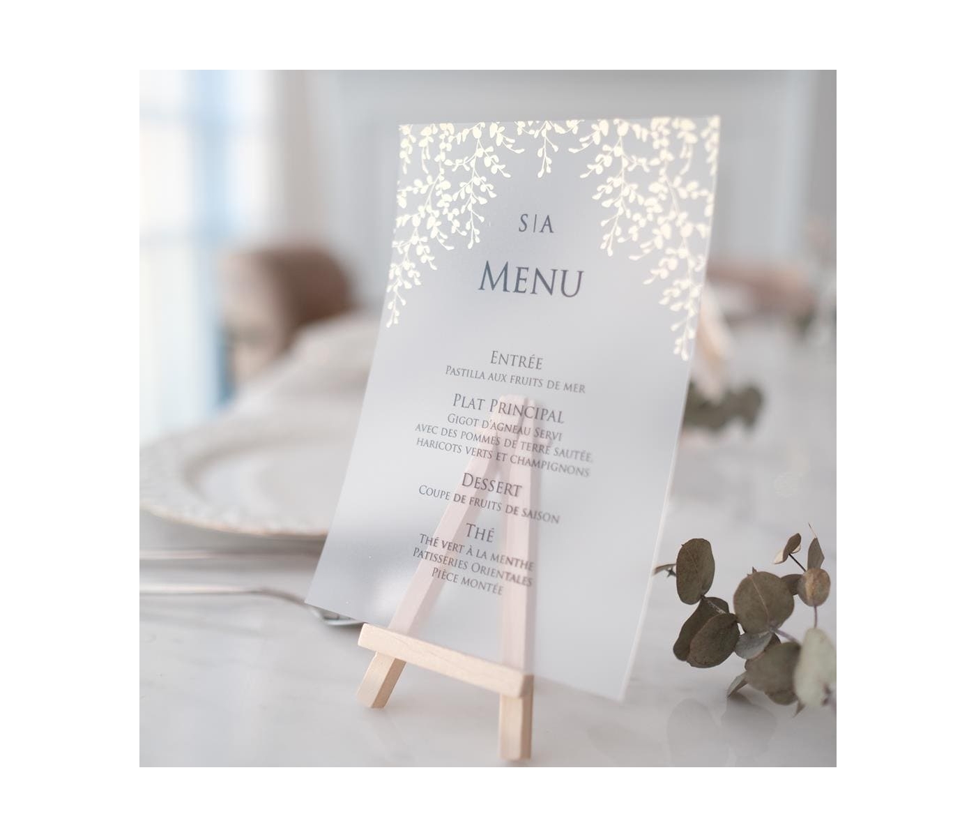 Menu Table Feuille d'Or 2