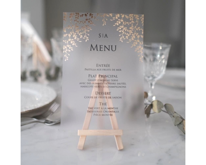 Menu Table Feuille d'Or 1