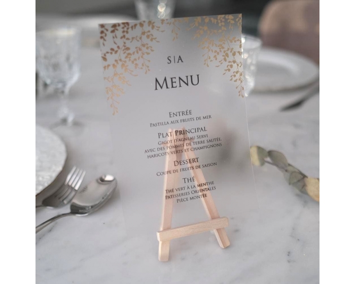 Menu Table Feuille d'Or 3