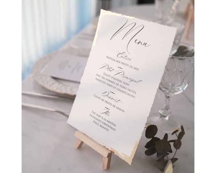 Menu Table Doré 1