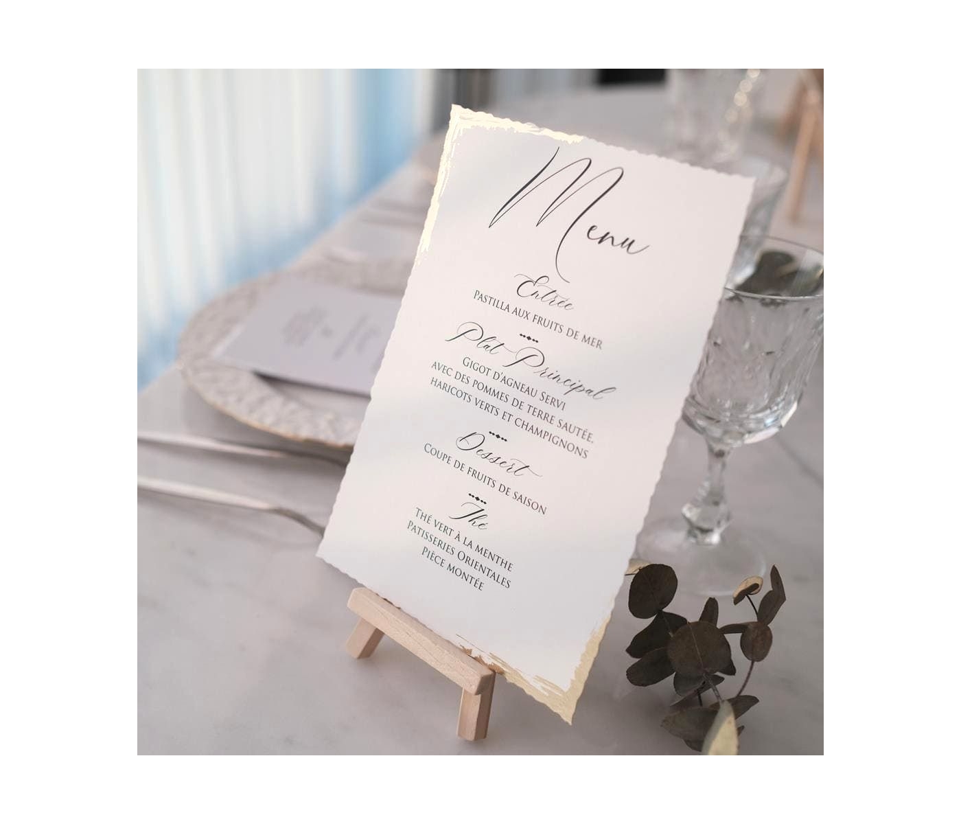 Menu Table Doré 1