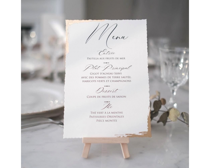 Menu Table Doré 2