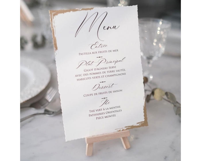 Menu Table Doré 3