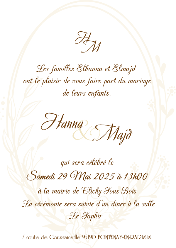 Texte invitation mariage